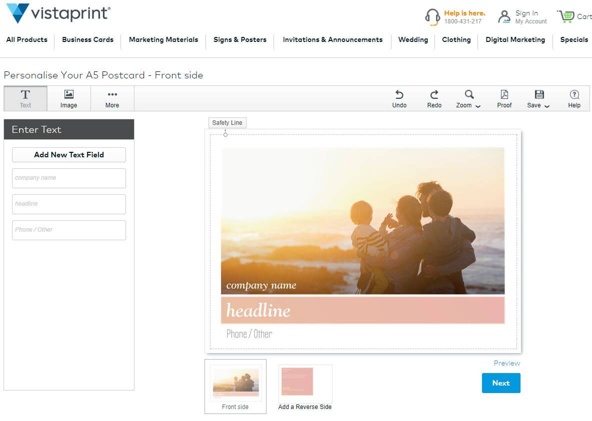 Vistaprint- 提供多種模板設計 Vistaprint- 提供多種模板設計